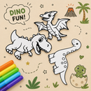 Dino Color Quest – 3-Piece Coloring Plaque Set