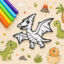 Dino Color Quest – 3-Piece Coloring Plaque Set