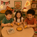 MINI PIXEL PIZZA SET – 6-Slice Articulated Pizza + Storage Box