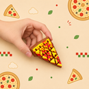MINI PIXEL PIZZA SET – 6-Slice Articulated Pizza + Storage Box
